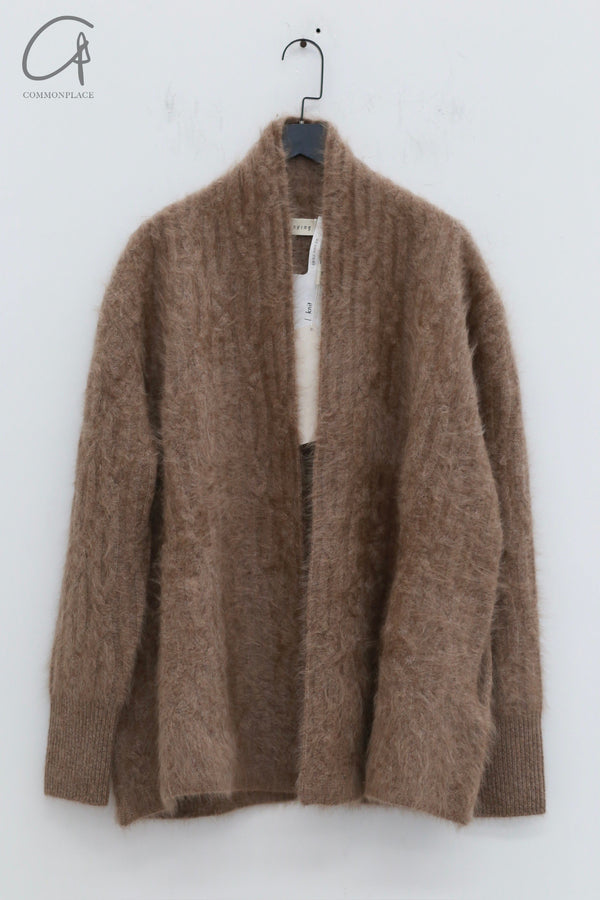 SWAYING 24 Autumn and Winter Cashmere Thick Thread Flower Pattern Brushed Cardigan SW-SW24AW1T89-HZ Flower Brown